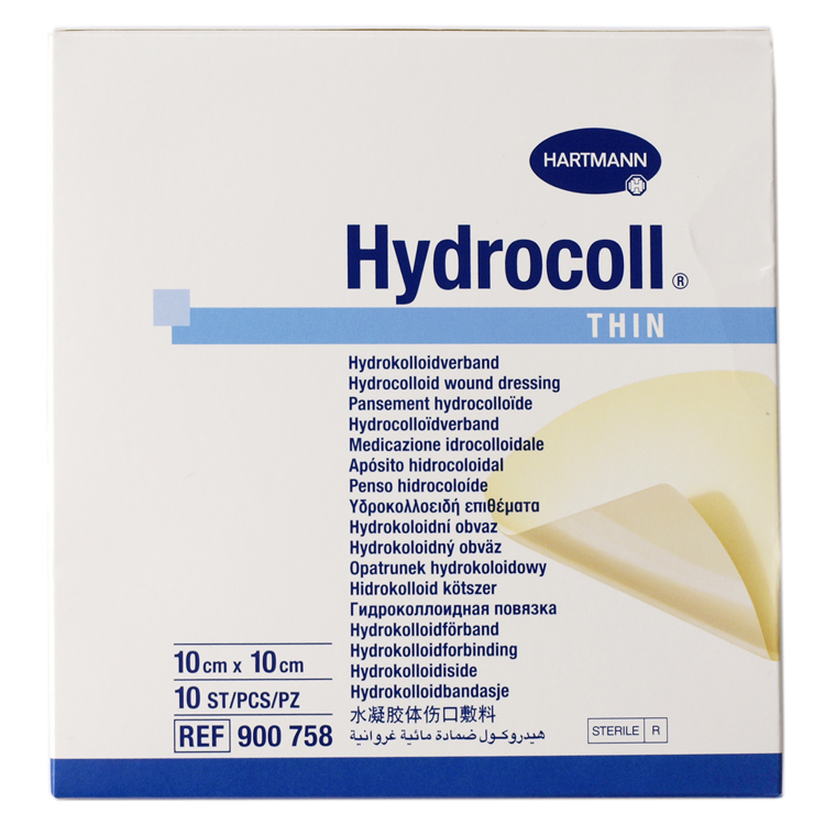 德國(guó)保赫曼德濕可水膠體傷口敷料  Hydrocoll THIN（II 代）10cm×10cm 貨號(hào)：9007582   