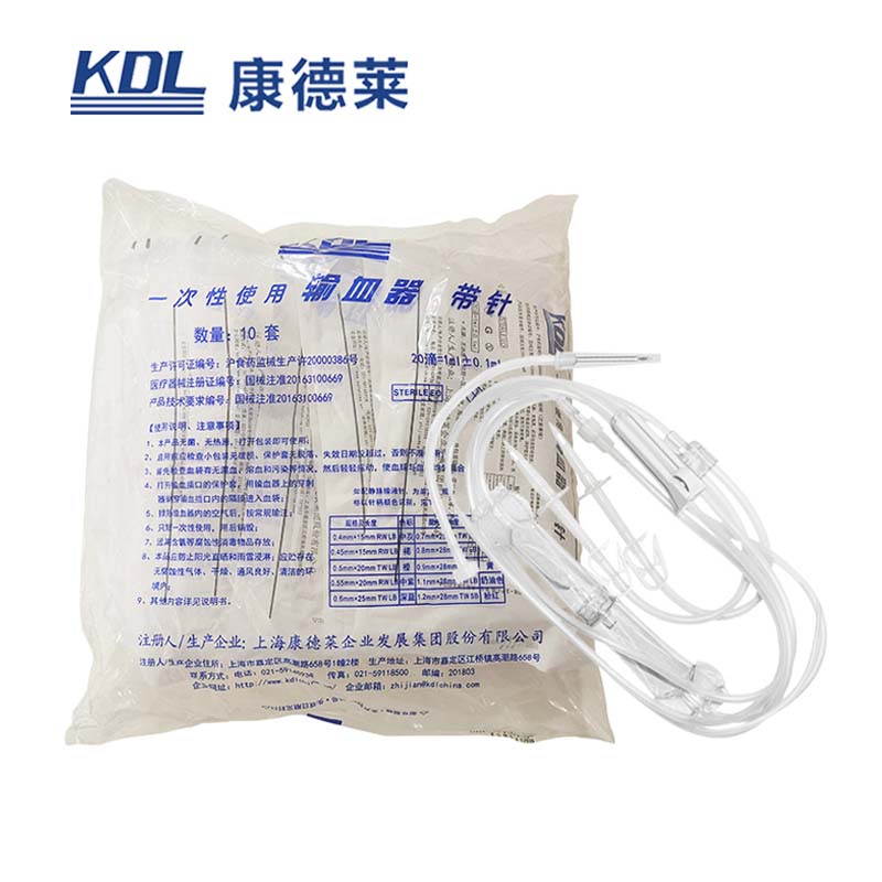 康德萊一次性使用輸血器帶針 TS06510套/包，200套/箱，一箱起批